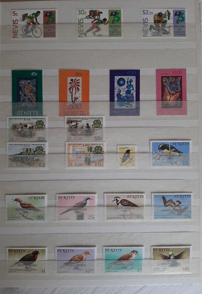 Nevis St. Kitts Nr. 13 Postzegels Natuur Vogels en Sport, Ophalen, Postfris, Zuid-Amerika