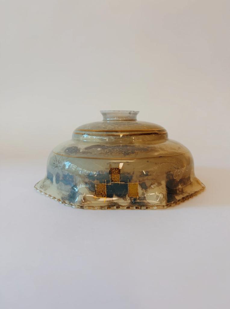 VINTAGE GLAZEN LAMPENKAP, Overige kleuren, -, -, Rond