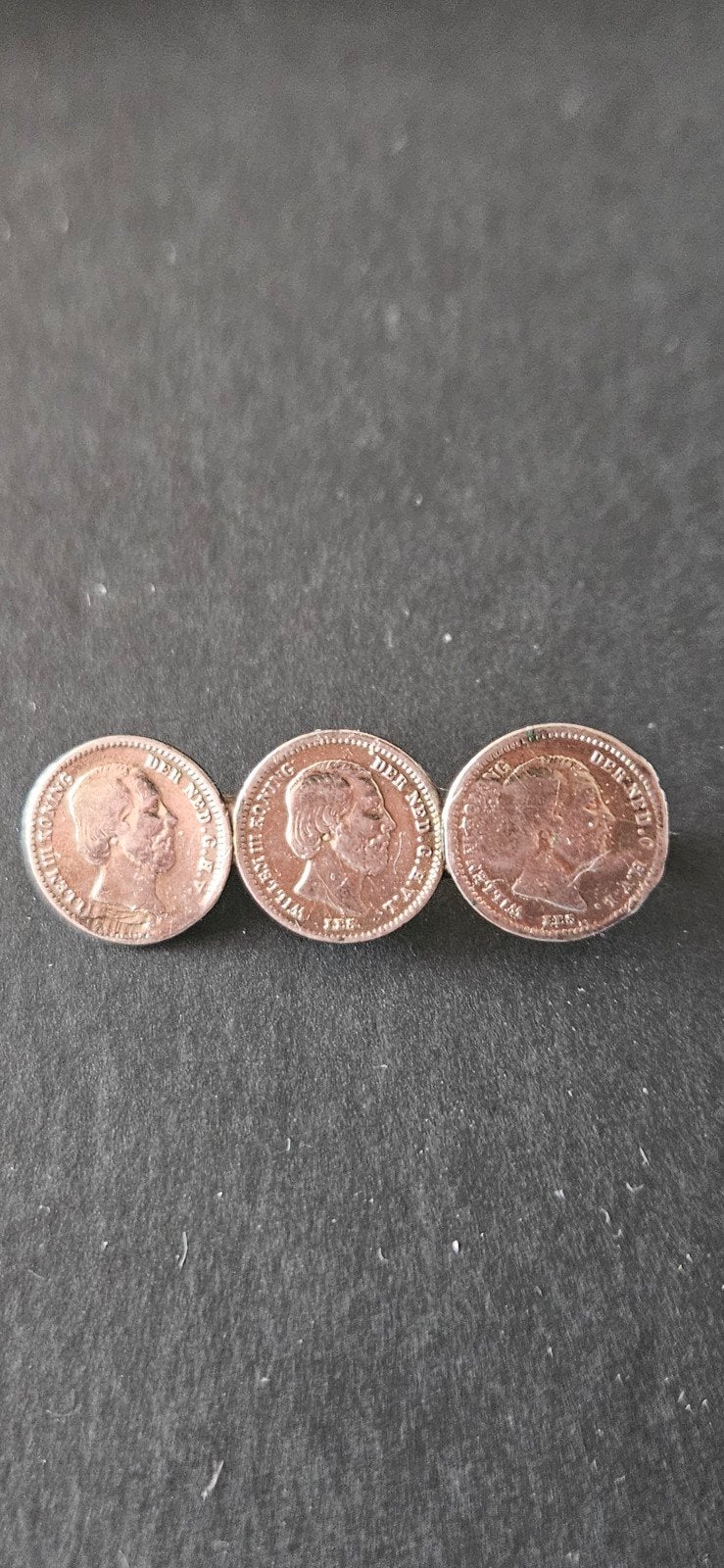 Zilveren BROCHE Willem 3 stuivers, Zilver, Ophalen of Verzenden, Koning Willem I, Losse munt
