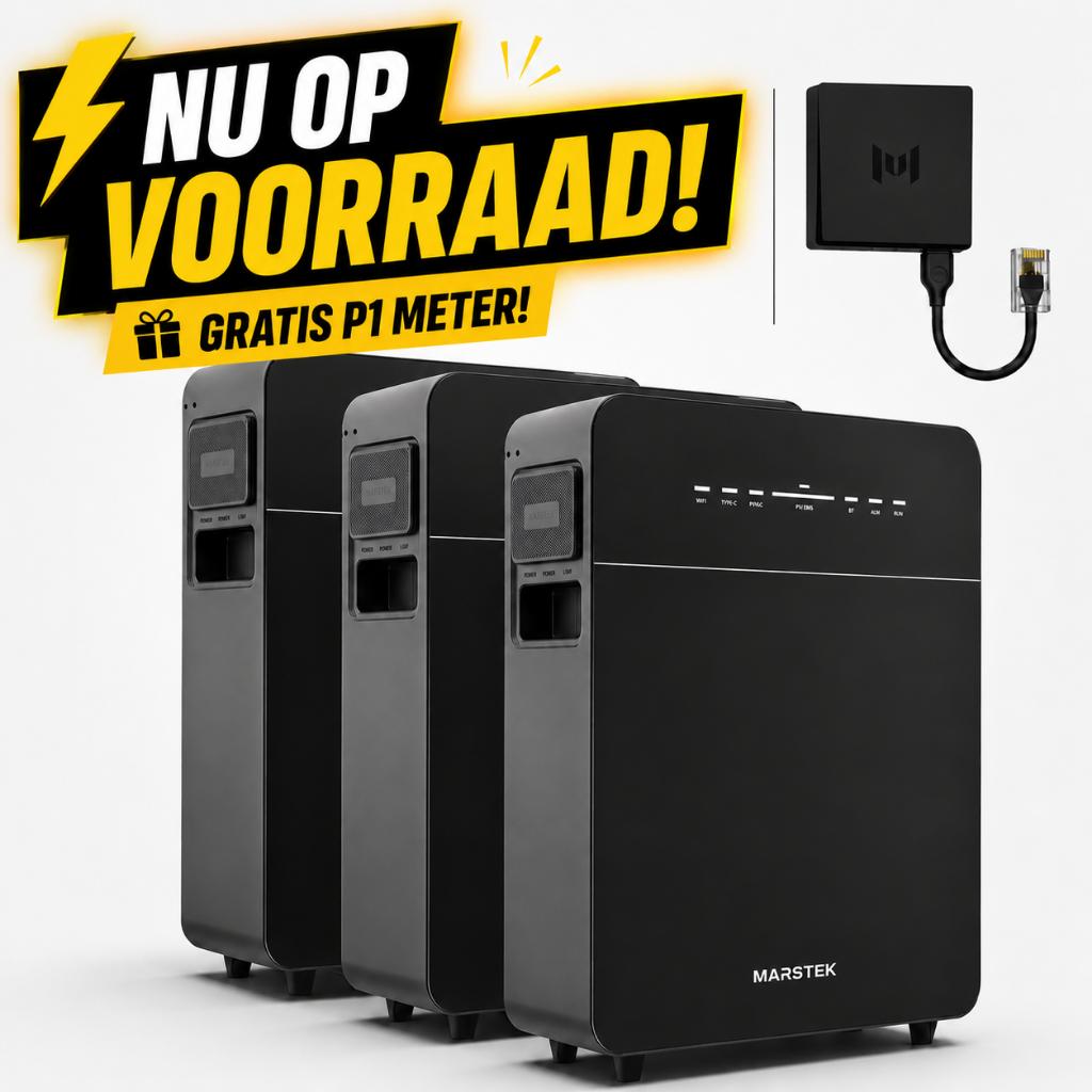 Marstek VENUS E 3.0 + GRATIS P1 Meter NU OP VOORRAAD!!, Doe-het-zelf en Verbouw, Zonnepanelen en Toebehoren, Ophalen of Verzenden