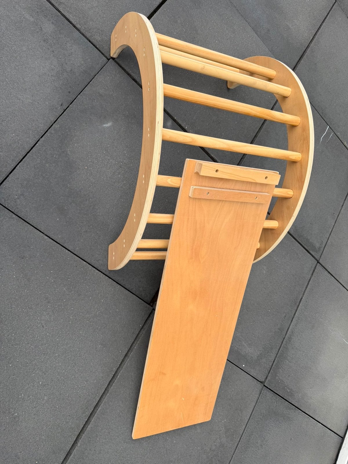 Houten Klimrek en Glijbaan voor Kinderen, Ophalen of Verzenden, Zo goed als nieuw, Glijbaan