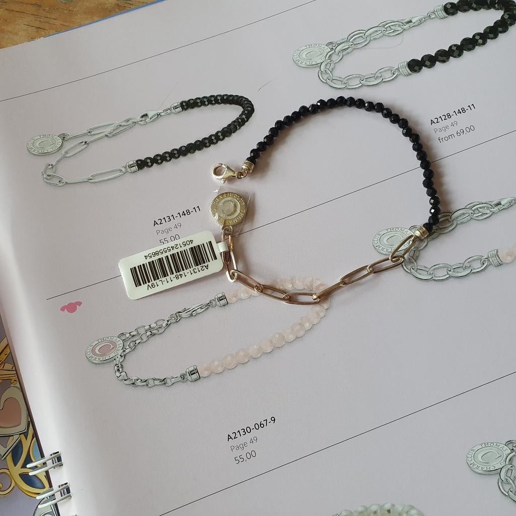 Thomas Sabo armband met zwarte kralen, Sieraden, Tassen en Uiterlijk, Ophalen of Verzenden, Nieuw