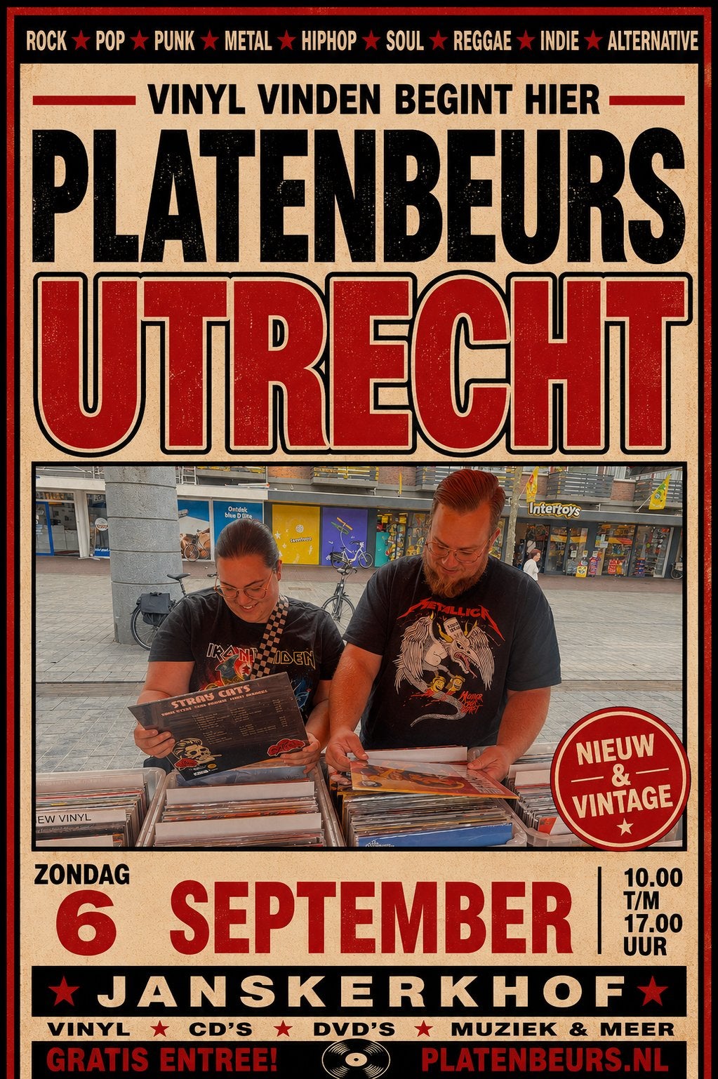 Platenbeurs Utrecht zondag 6 sept Janskerkhof, Ophalen, Zo goed als nieuw