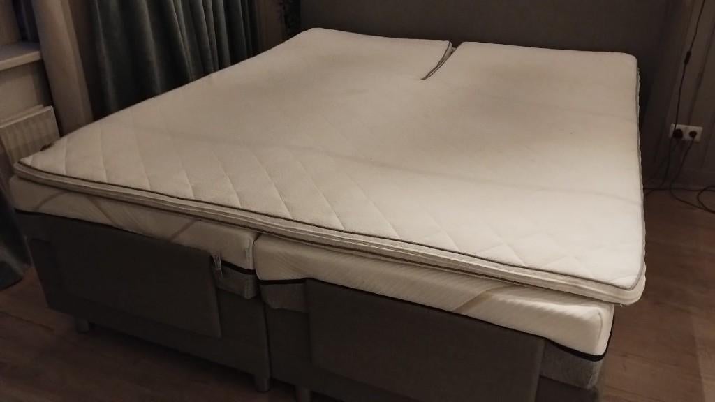 Latex topper voor boxspring, Ophalen, Gebruikt, 90 cm, Tweepersoons