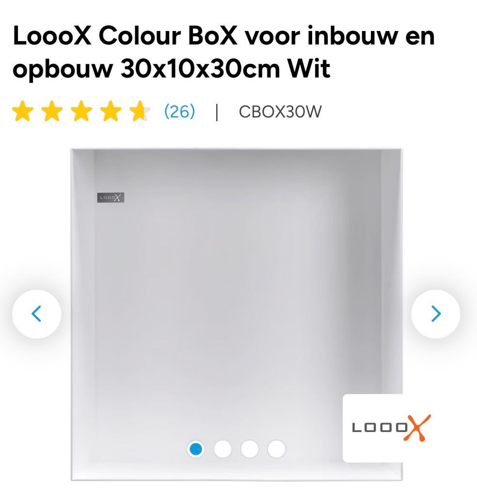 LOOOX inbouwnis 30x30x10 kleur wit, Ophalen of Verzenden, Zo goed als nieuw