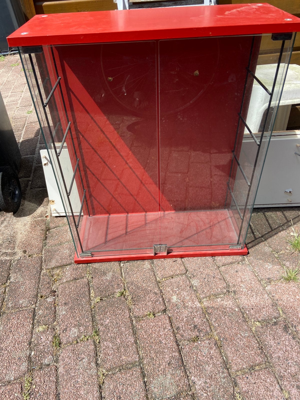 Vitrinekastje, Huis en Inrichting, Kasten | Vitrinekasten, Ophalen, 50 tot 100 cm, Zo goed als nieuw, Minder dan 25 cm