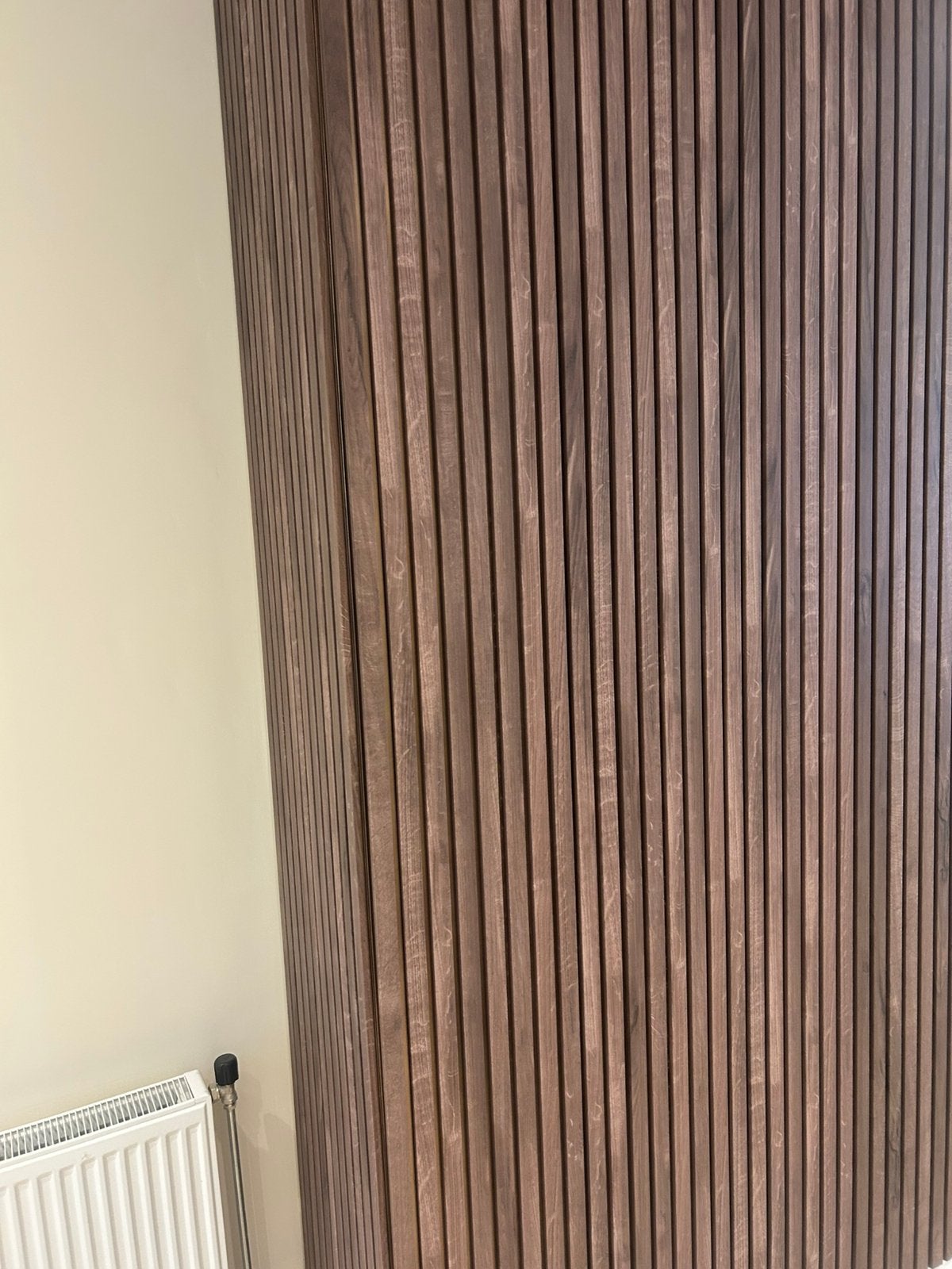 Restant wandpanelen donker hout met bronzen achtergrond, Ophalen, Zo goed als nieuw, Bruin, Wandbord of Wandpaneel