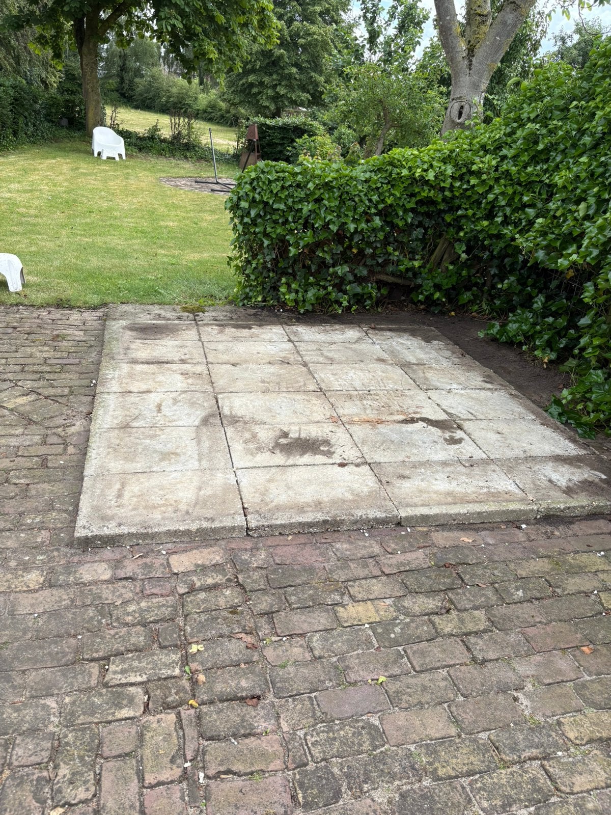 Grindtegels 60 x 40, Ophalen, Gebruikt, Beton, Terrastegels