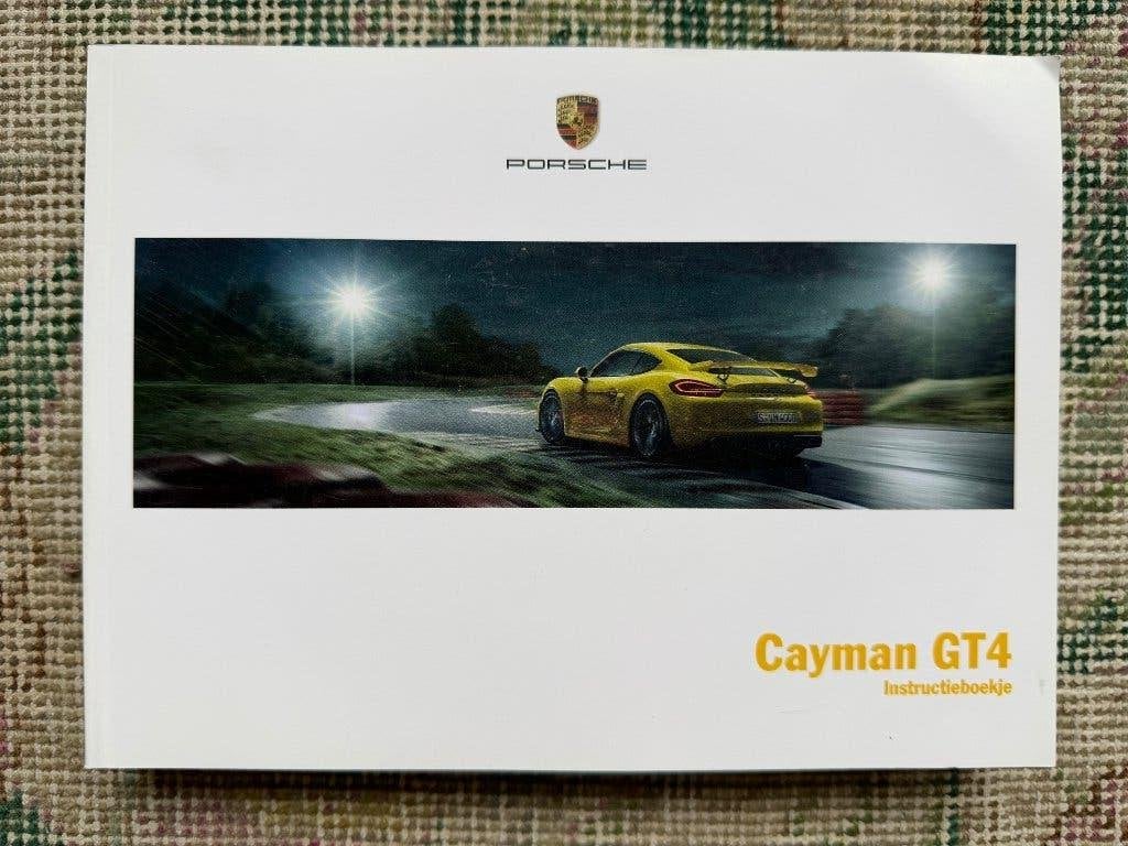 Nederlandse set handleiding Porsche Cayman GT4 981 2015, Porsche, Nieuw, Ophalen of Verzenden, Porsche