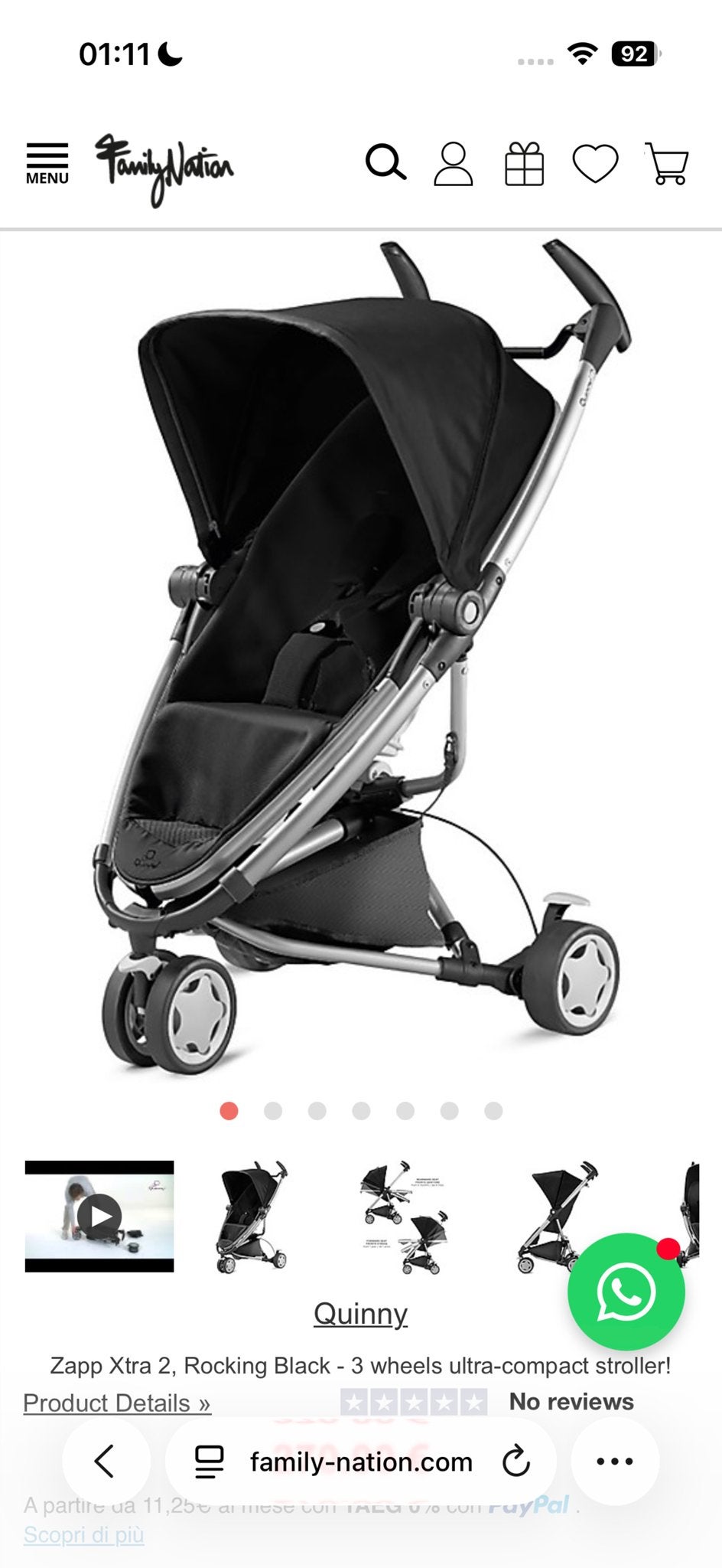 Quinny Zapp Xtra 2 - Compacte 3-wiel kinderwagen, Kinderen en Baby's, Kinderwagens en Combinaties, Ophalen of Verzenden, Nieuw