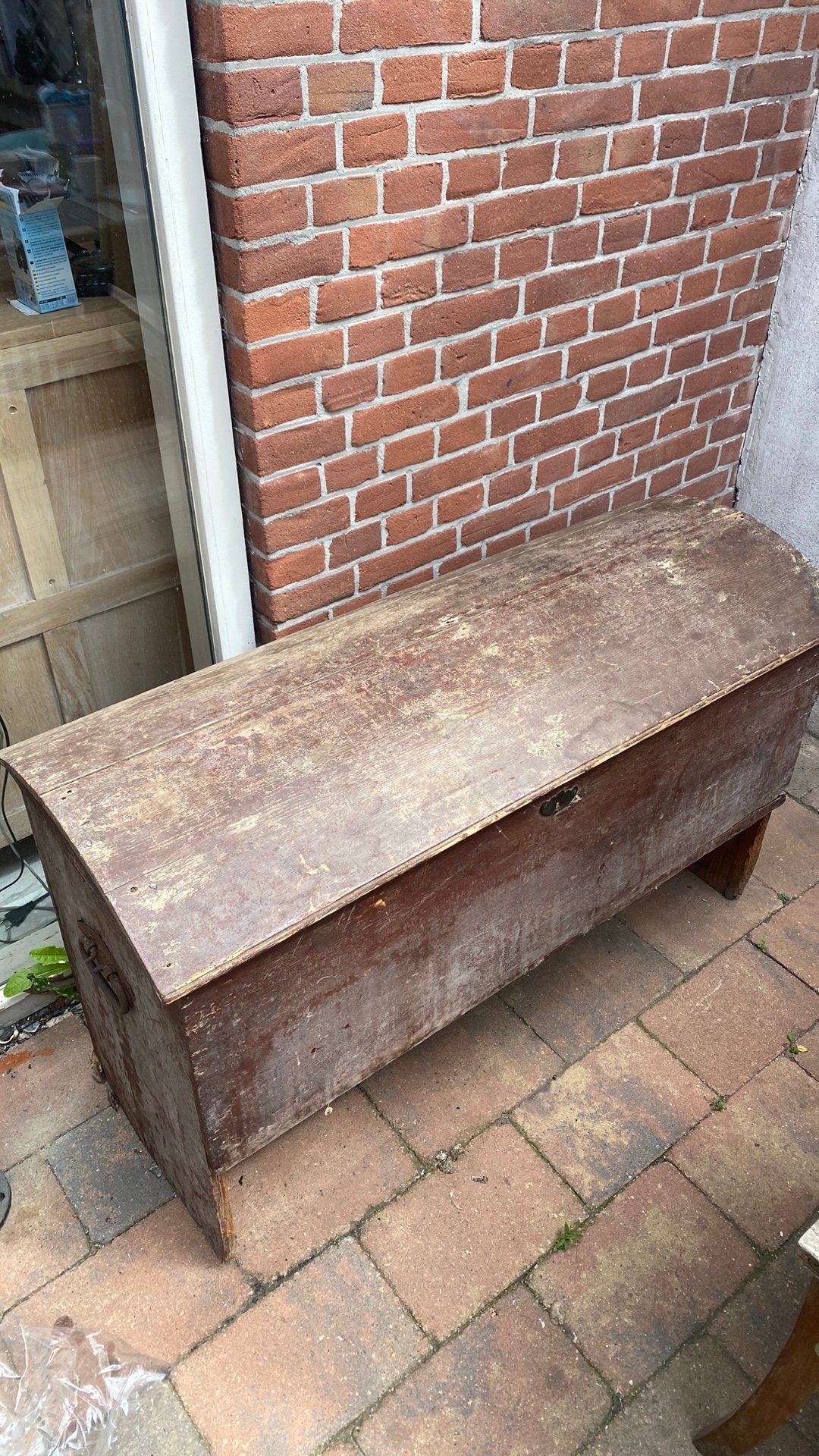 Houten kist antiek, Antiek en Kunst, Antiek | Meubels | Kasten, Ophalen