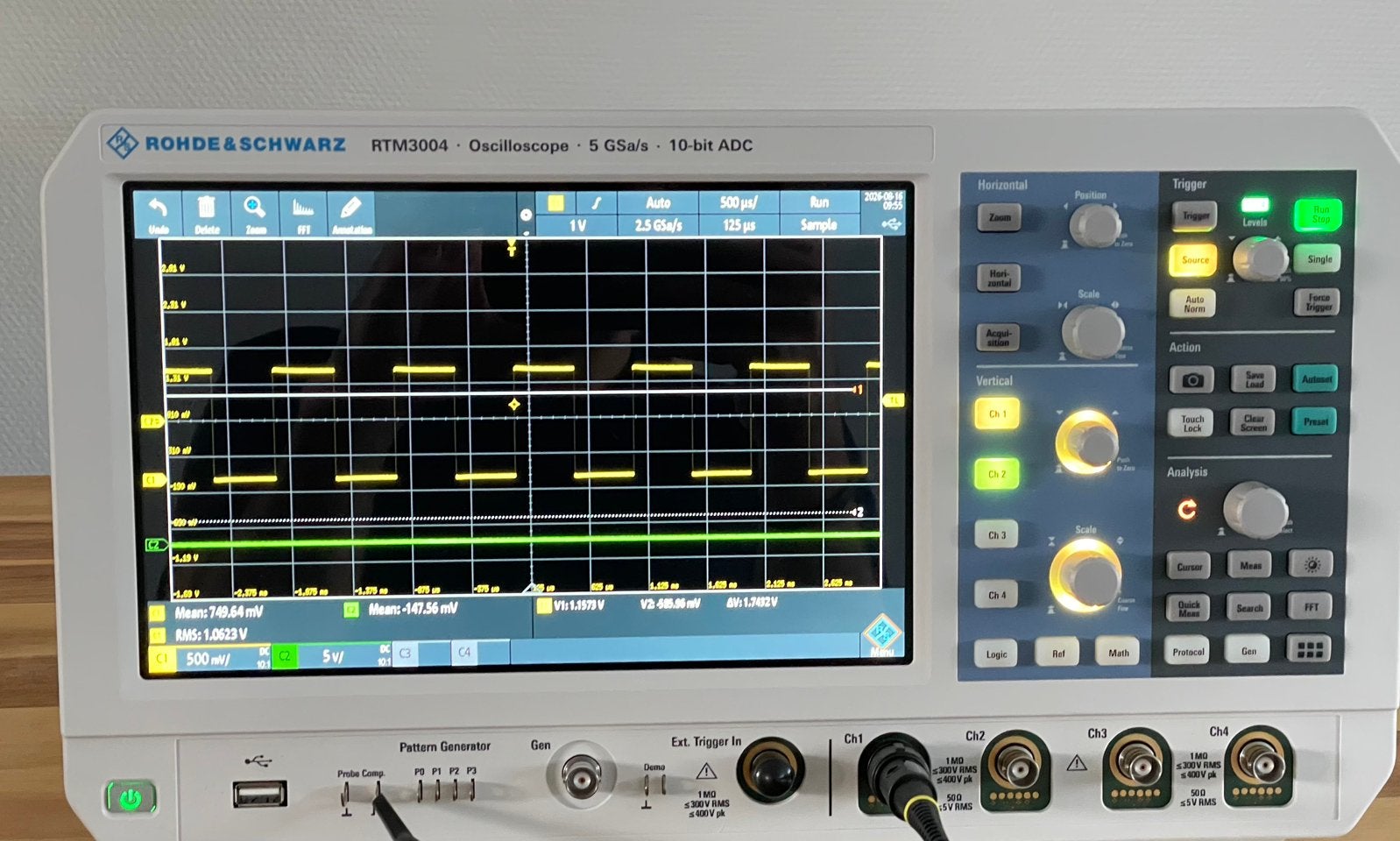 Rohde & Schwarz 200MHz R&S RTM3004 Oscilloscope, Ophalen, Zo goed als nieuw