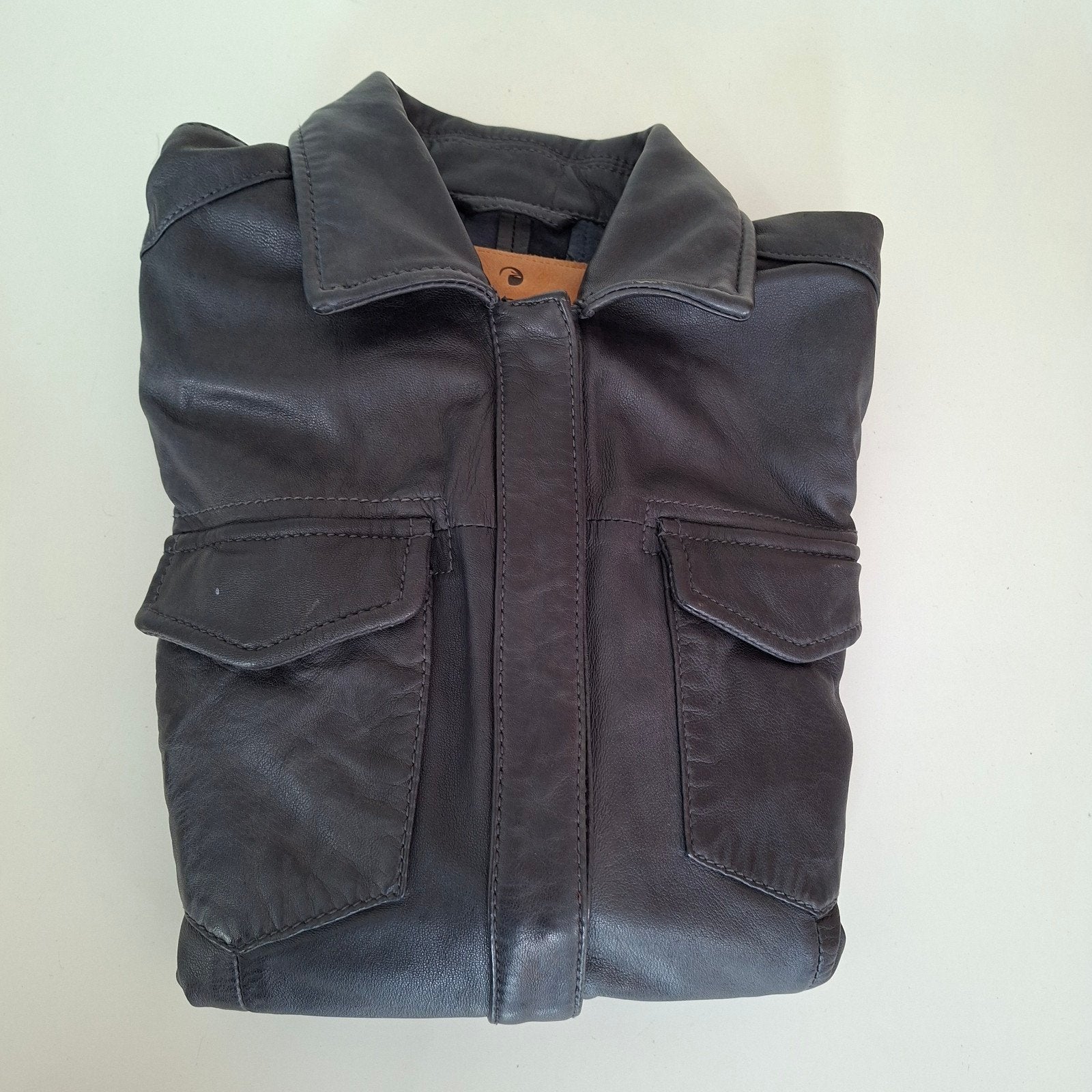 Goosecraft Leren Jas /Blouse- Maat S, Goosecraft, Blauw, Ophalen of Verzenden, Maat 36 (S)