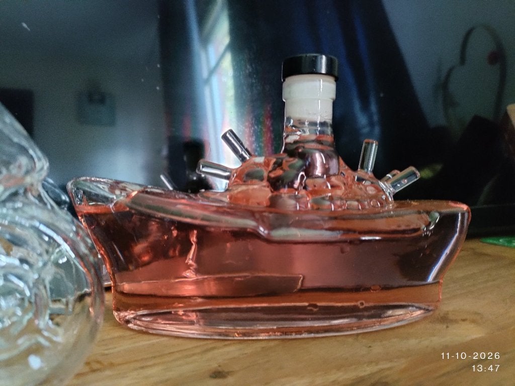 Uniek 300 ml glazen cadeau in scheepsvorm, Ophalen of Verzenden, Nieuw, Overige typen