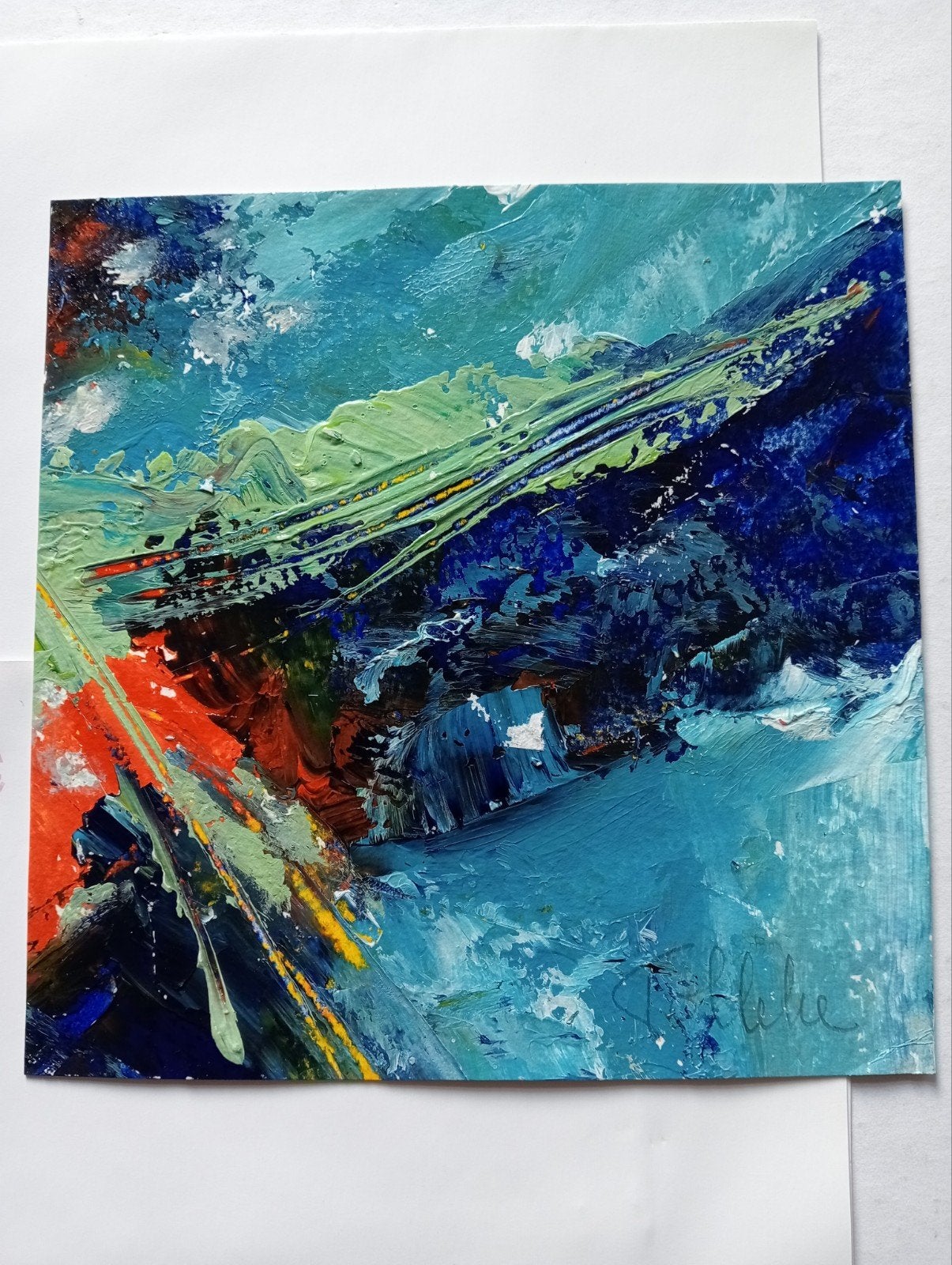 Tolleke Wouda abstracte compositie, Ophalen of Verzenden
