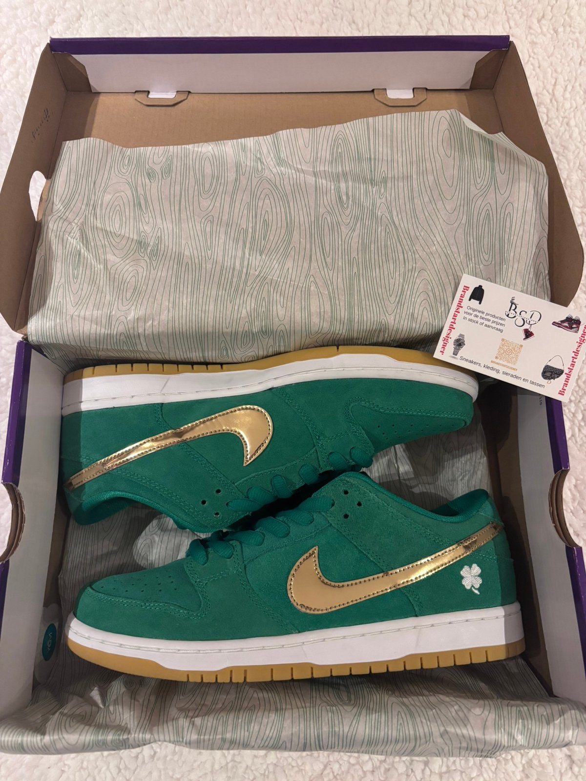 Nike Dunk SB ST. patrick Day (43 + legit check), Ophalen, Overige kleuren, Nieuw, Sneakers of Gympen