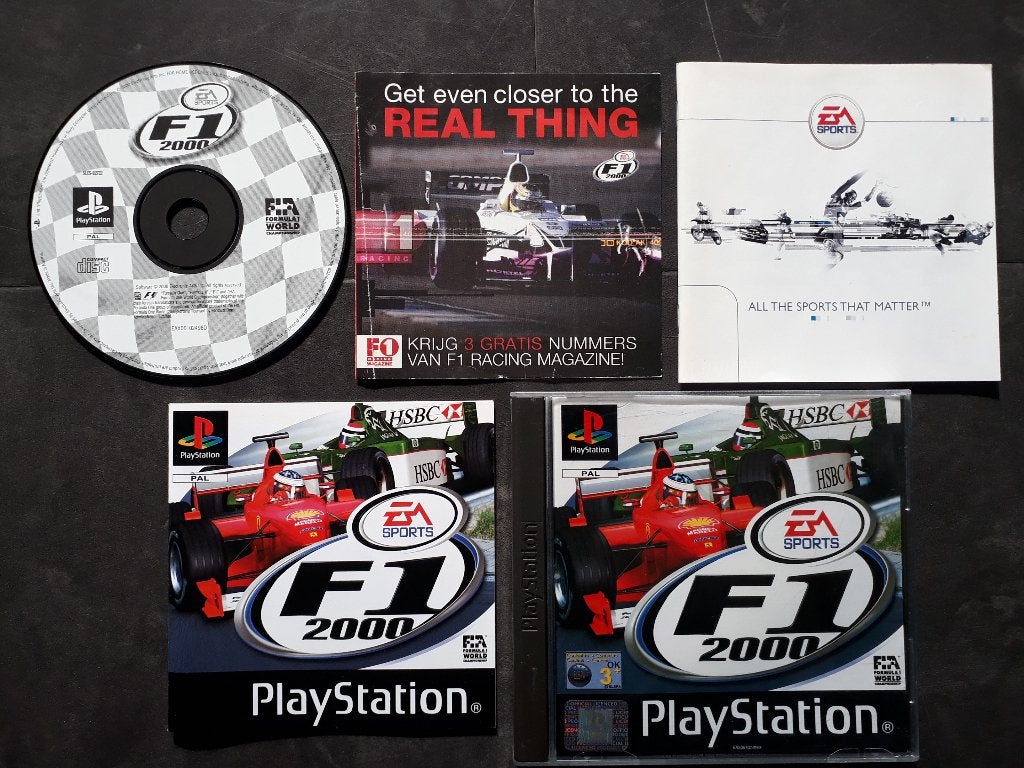 PS1 - F1 2000 - PlayStation 1 Formule 1 Racing, Spelcomputers en Games, 1 speler, Racen en Vliegen, Ophalen of Verzenden, Zo goed als nieuw