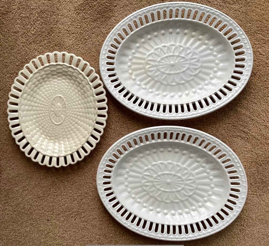Antieke creamware onderschalen Wedgwood en William Smith, Antiek en Kunst, Ophalen of Verzenden