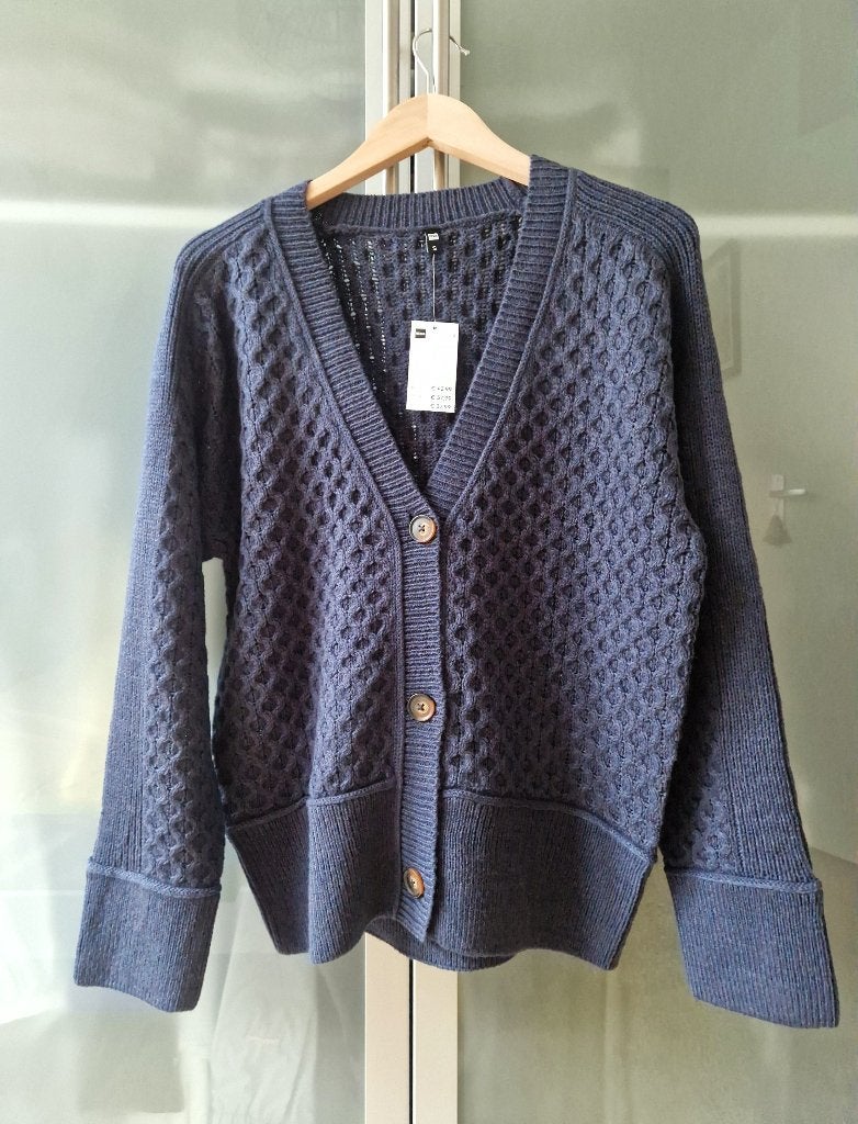 HEMA blauw gebreid vest maat S nieuw, Blauw, Nieuw, Ophalen of Verzenden, Maat 36 (S)
