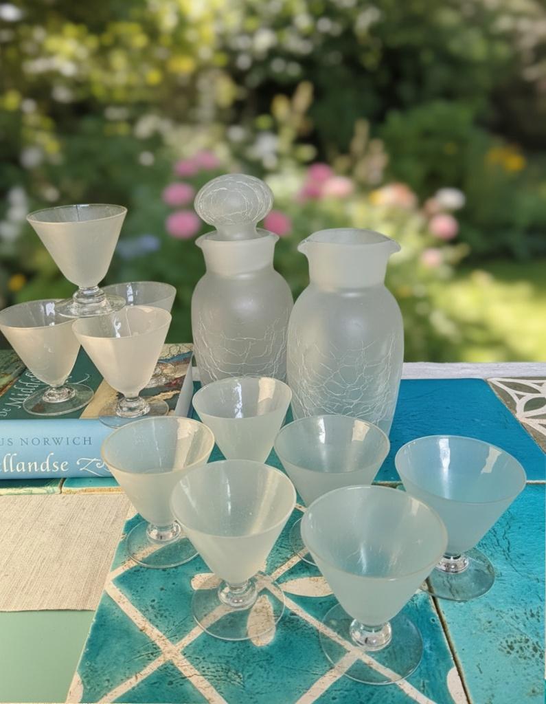 Cocktailset Björn Trägårdh door glasblazersdorp Rejmyre, Ophalen of Verzenden