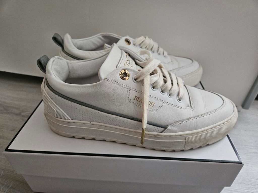 Mason Garments Dames Sneakers - Wit Leer, Maat 40, Kleding | Dames, Schoenen, Ophalen of Verzenden, Gedragen, Wit