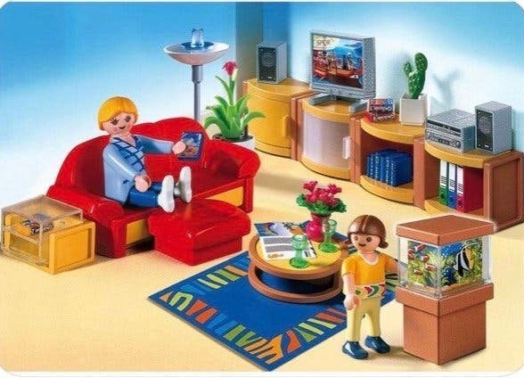 Playmobil  4282 - Woonkamer, Kinderen en Baby's, Speelgoed | Playmobil, Ophalen of Verzenden, Zo goed als nieuw, Complete set