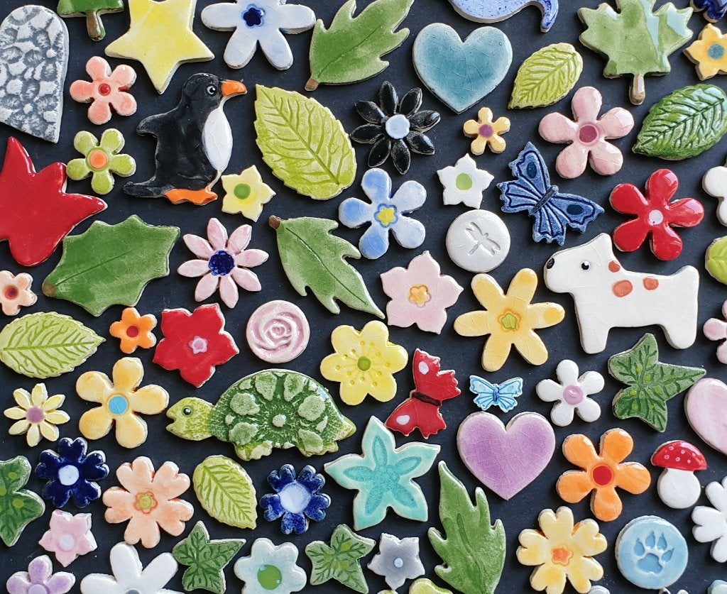 Mozaïek steentjes tegeltjes handgemaakte keramiek figuurtjes, Hobby en Vrije tijd, Knutselen, Verzenden, Nieuw, Meerkleurig, Knutselmateriaal