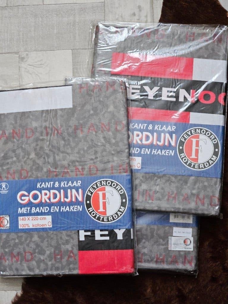 Feyenoord gordijnen 140x220 100% katoen, Verzamelen, Ophalen of Verzenden, Nieuw, Feyenoord