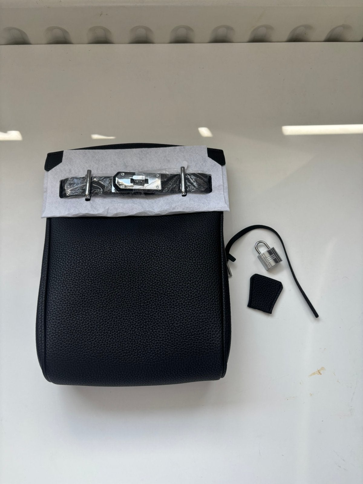 Hermes Hac A Dos Rugzak / Crossbody Zwart / Zilver, Sieraden, Tassen en Uiterlijk, Overige merken, Zwart, Nieuw, Ophalen of Verzenden
