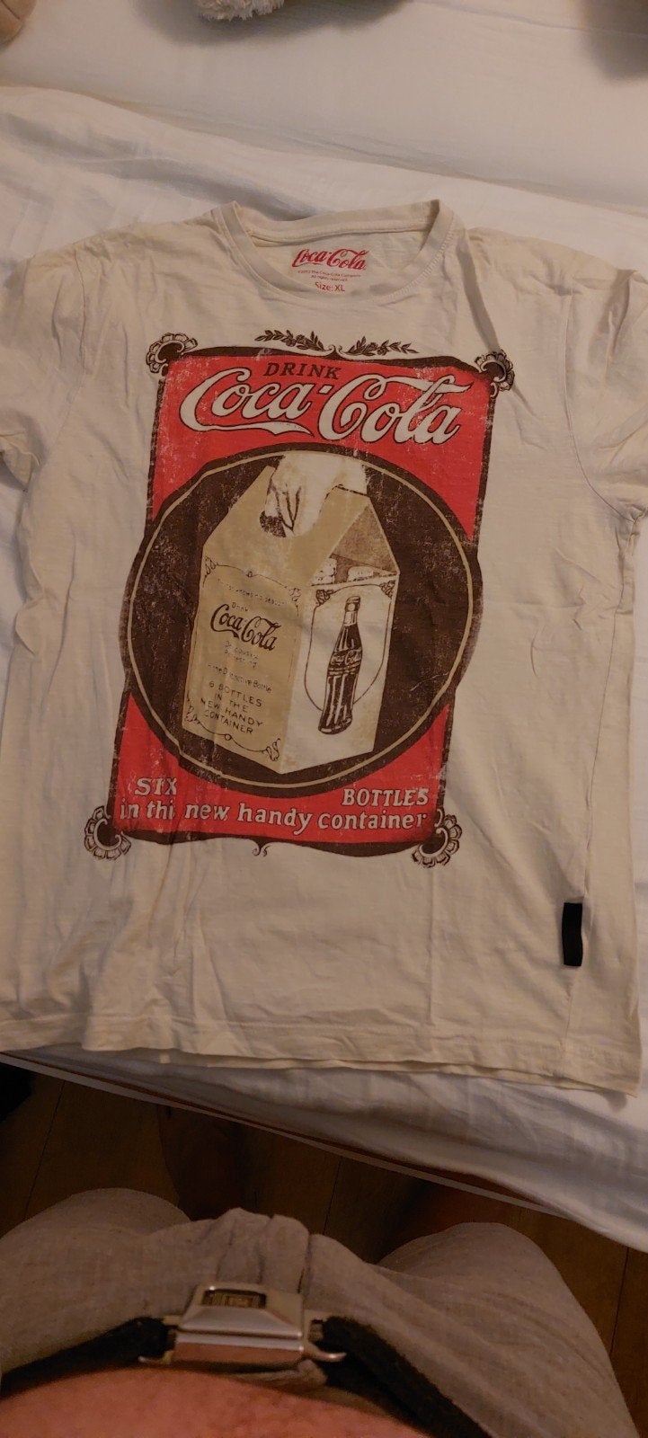 Coca Cola T-Shirt XL, Wit, Coca-Cola, Ophalen of Verzenden, Maat 56/58 (XL)