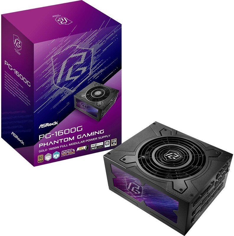 ASRock PG-1600G Phantom Gaming 1600W | ATX 3.1 | Modulair, Computers en Software, Interne voedingen, Ophalen of Verzenden, Nieuw