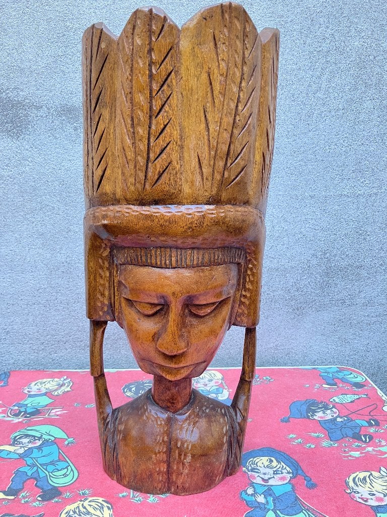 Houten beeld, Antiek en Kunst, Kunst | Beelden en Houtsnijwerken, Ophalen of Verzenden