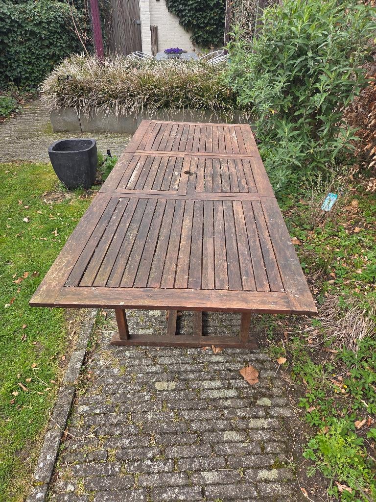 Tuintafel hout, Ophalen, Gebruikt, Rechthoekig, Hout