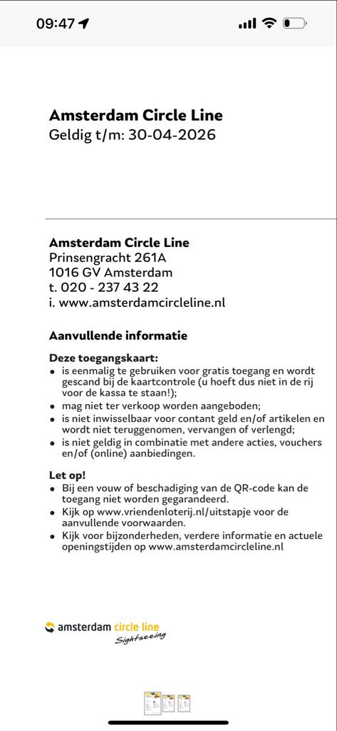 Amsterdam rondvaart vandaag geldig, Tickets en Kaartjes, Drie personen of meer, Ticket of Toegangskaart