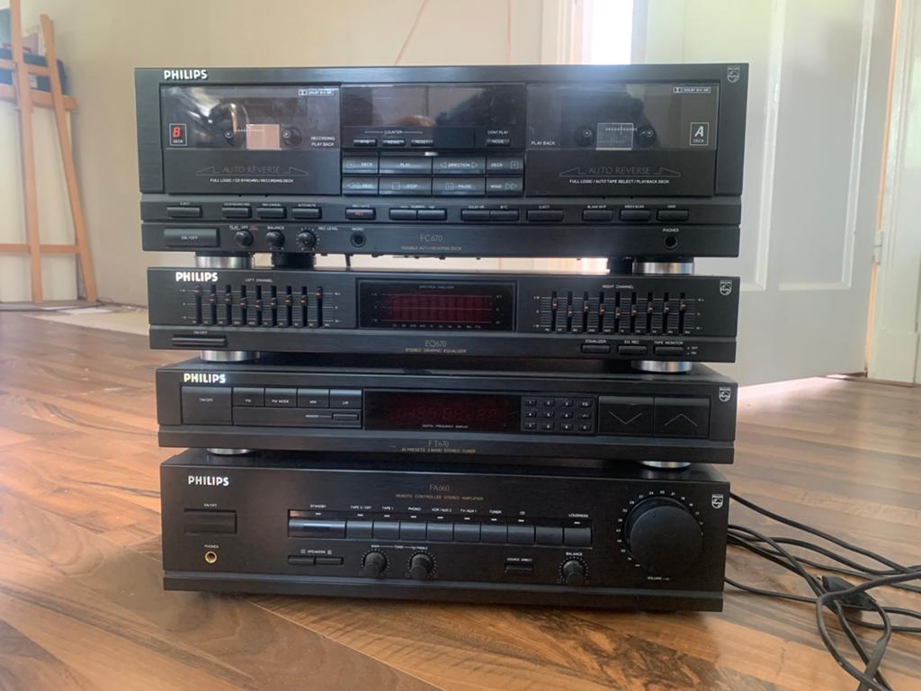 Vintage Philips HiFi Componenten (660/670) – Los of als Set!, Philips, Cassettedeck, Zo goed als nieuw, Losse componenten