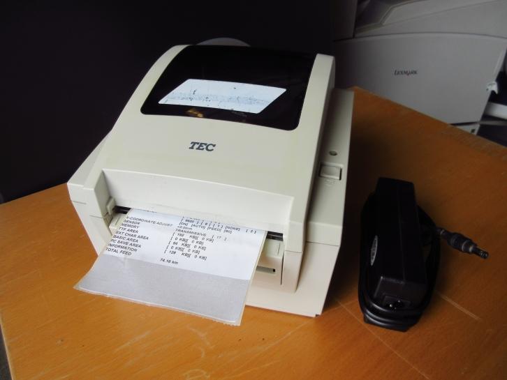 TEC B-SV4D 203Dpi USB Thermische Label Printer Win7+8+10 DT, Niet ingevuld, Gebruikt, Printer, Niet ingevuld