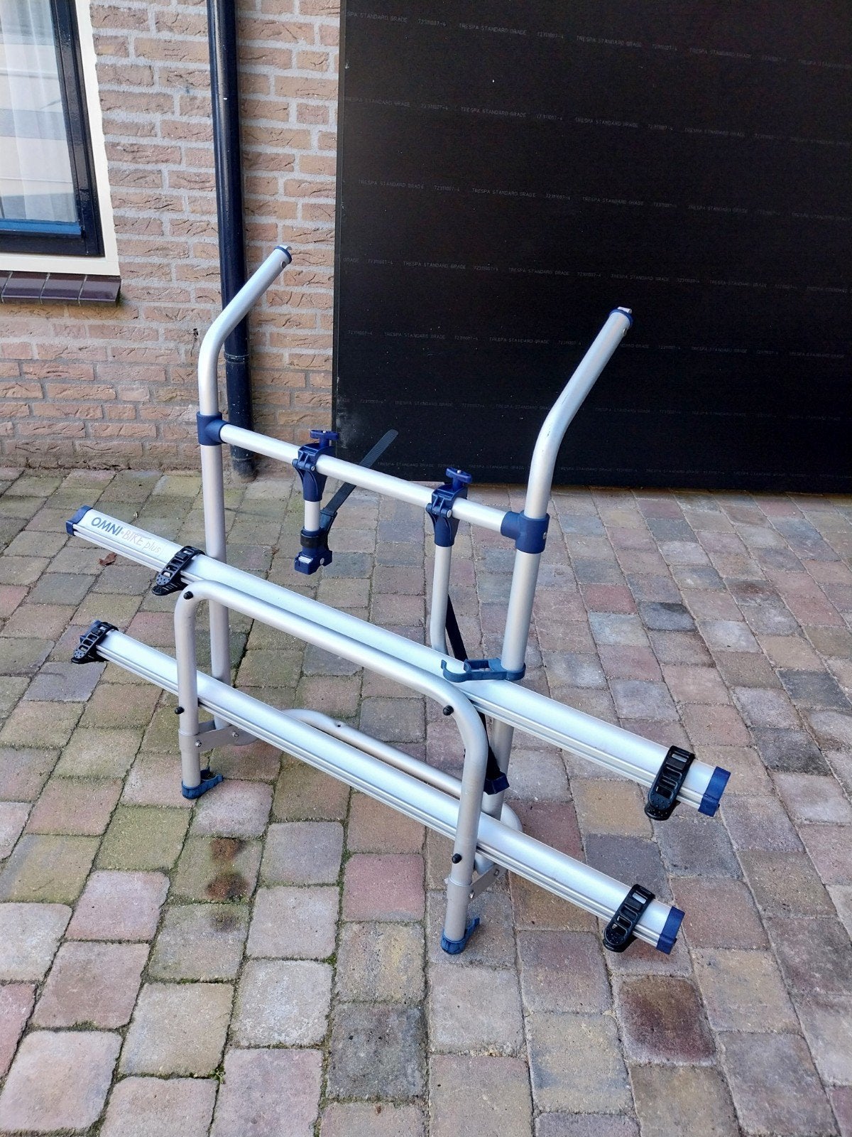 OMNI-BIKE Fietsendrager voor 2 fietsen achter op de caravan, Ophalen, 2 fietsen, Gebruikt, Achterklepdrager