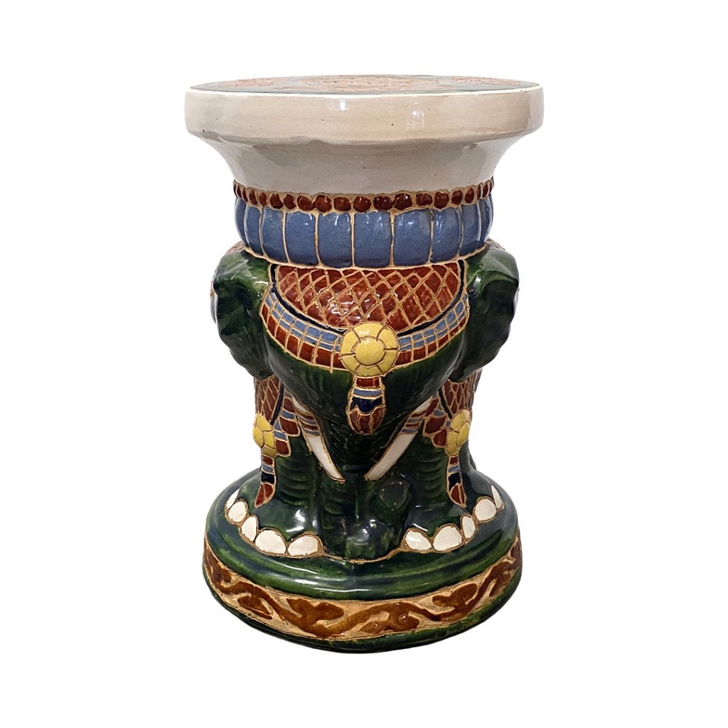 Vintage Chinese keramische olifant plantenstandaard, Ophalen of Verzenden, Zo goed als nieuw