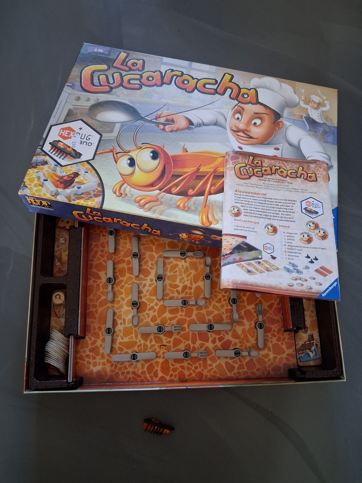 La Cucaracha Bordspel (compleet) - Ravensburger Nano Hexbug, Drie of vier spelers, Ophalen of Verzenden, Ravensburger