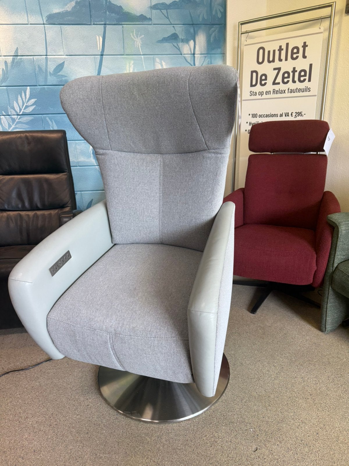 Sta op stoel Prominent relax fauteuil gratis bezorging, Verzenden, Zo goed als nieuw, Leer, Ruim 100 modellen in alle kleuren en maten