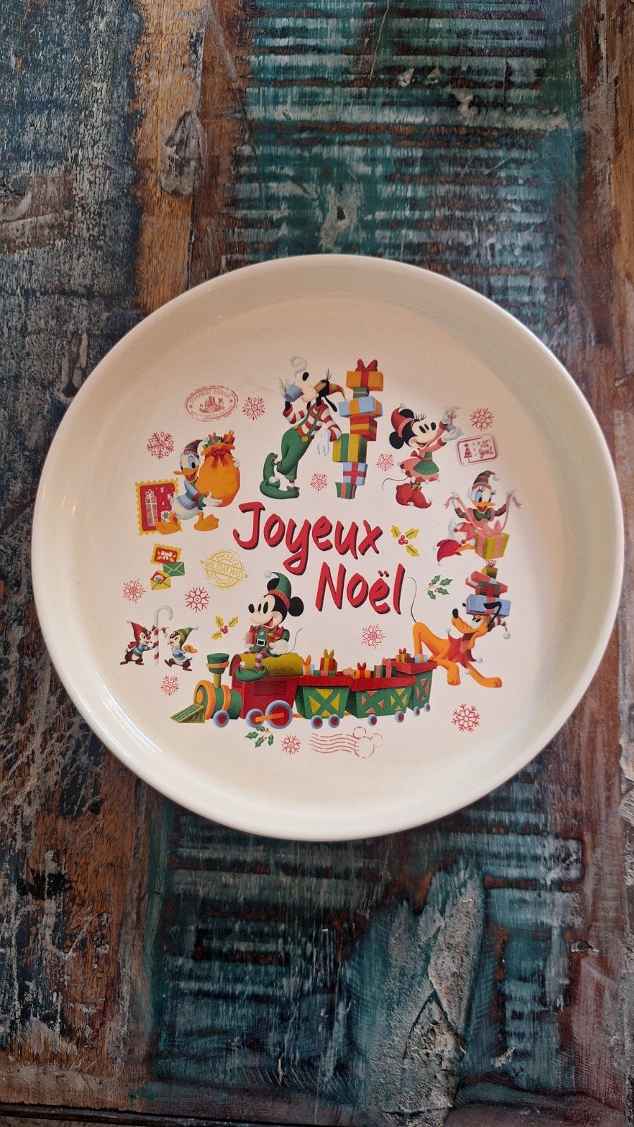 Disney Kerst taart/decoratie schaal., Ophalen of Verzenden, Nieuw