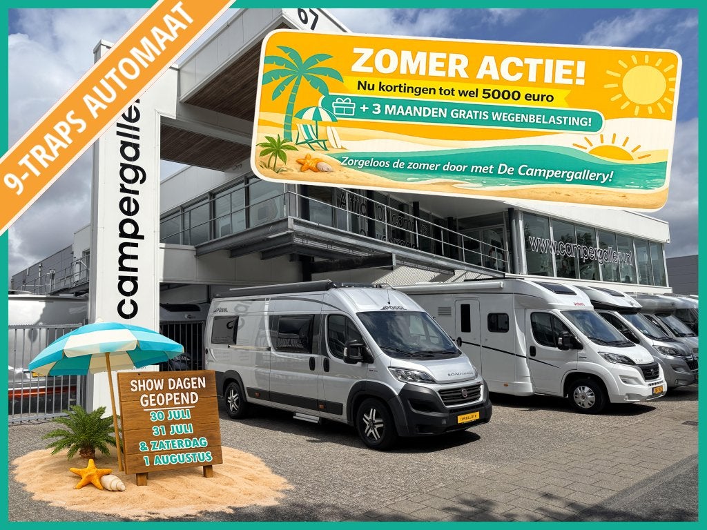Pössl Roadcruiser ENKELE BEDDEN 9-TRAPS AUTOMAAT TR, Fiat, Pössl, 6 tot 7 meter, Bedrijf