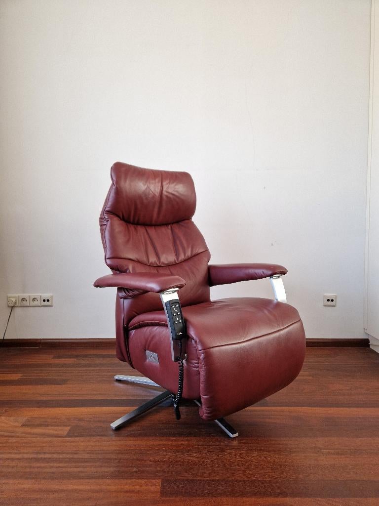 Sta op stoel / fauteuil ‘Granada’ met factuur en garantie, Ophalen, Minder dan 75 cm, Leer, Zo goed als nieuw