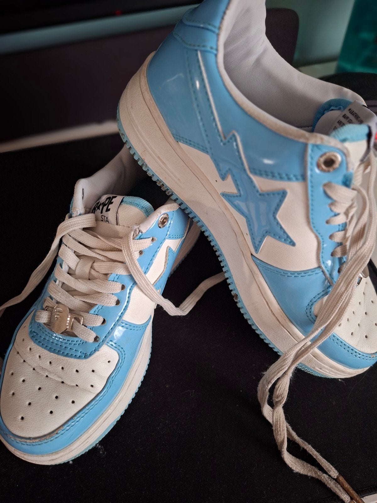 BAPE STA Sneakers Lichtblauw en Wit, Blauw, BAPE STA, Ophalen of Verzenden, Sneakers of Gympen