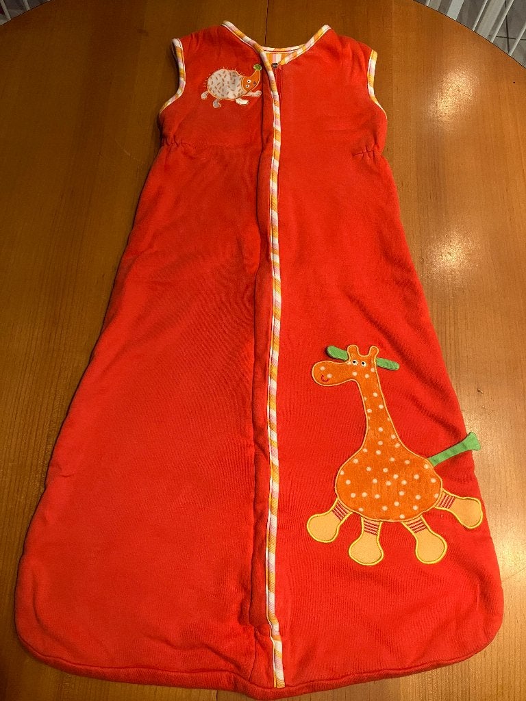 Slaapzak mouwloos baby maat 68 – 92, Gebruikt, 68 cm, Ophalen of Verzenden, Rood