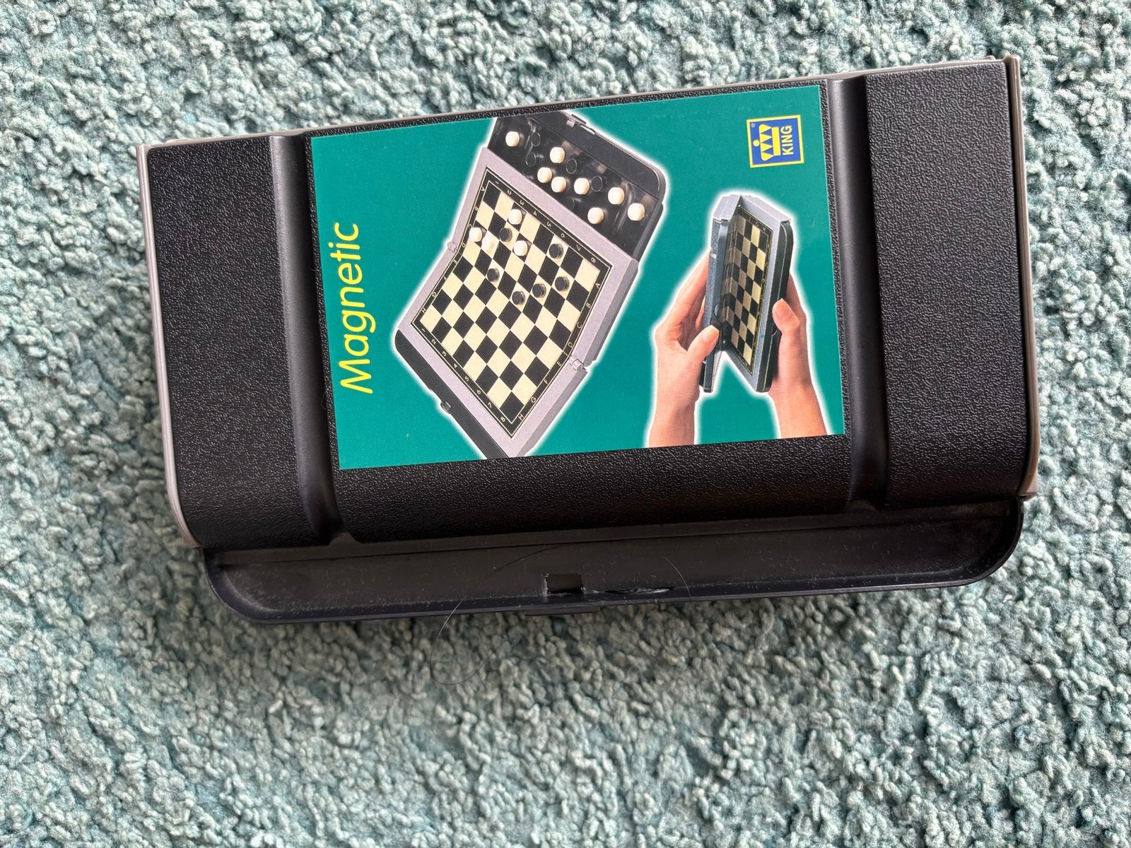 Magnetic damspel - Compact voor reizen, Een of twee spelers, Ophalen of Verzenden, Gebruikt, Reisspel