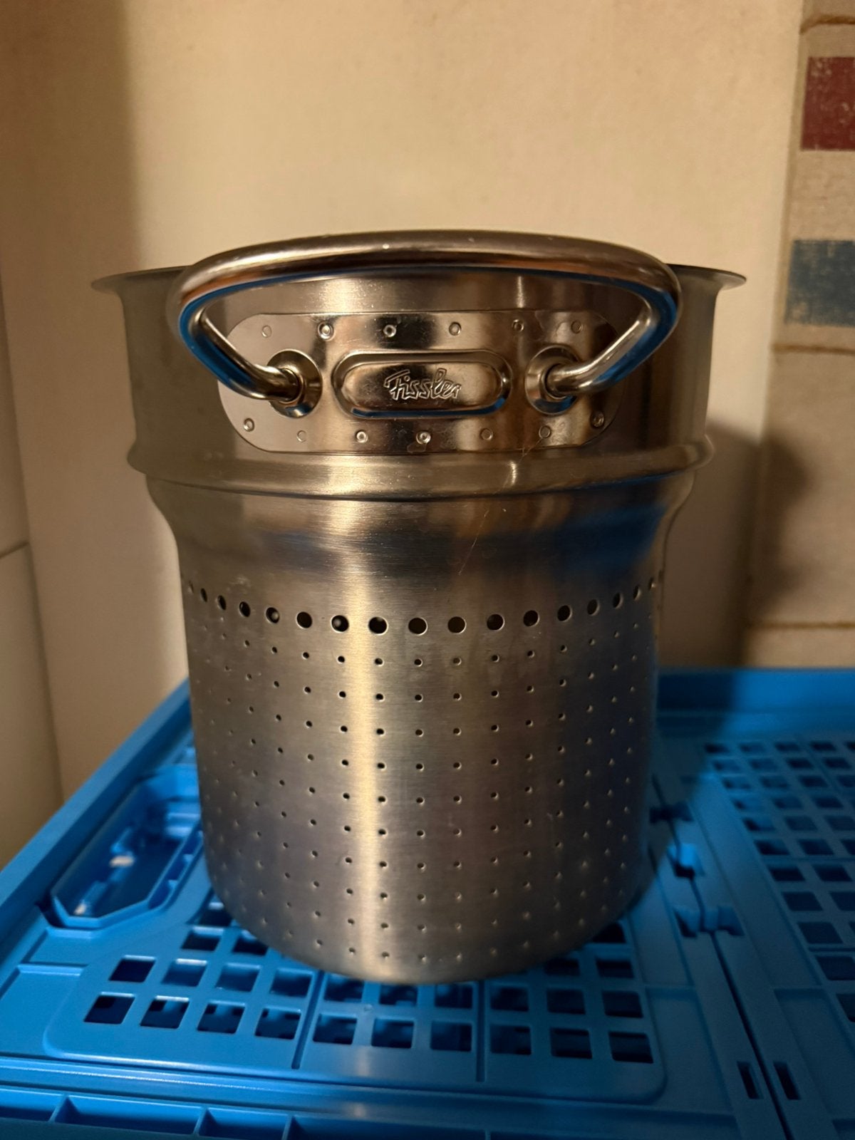 Fissler pasta pan inzet, Ophalen, Zo goed als nieuw, Rvs