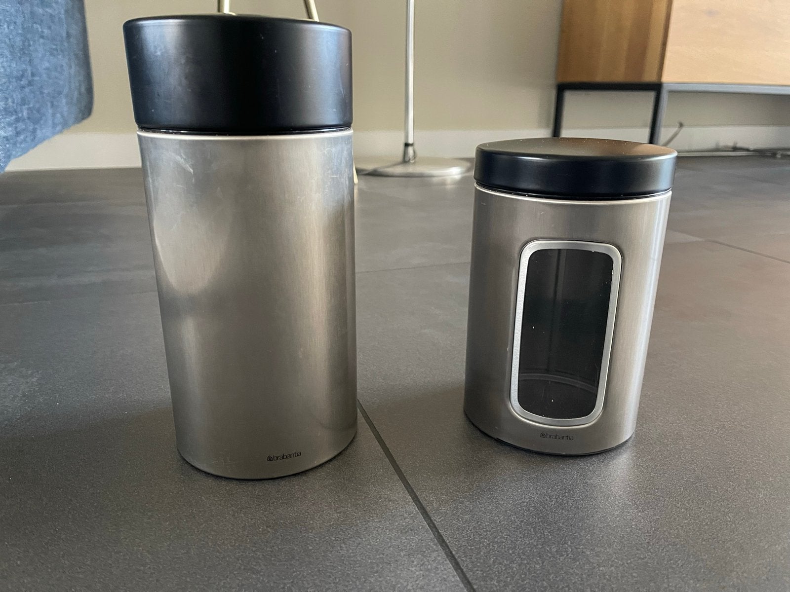 2 Brabantia voorraadbussen, Gebruikt, Ophalen of Verzenden, Voorraadpot, Metaal