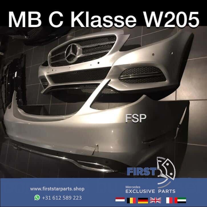 MB W205 complete achterbumper / origineel Mercedes C Klasse, Gebruikt, -, Ophalen of Verzenden, Bumper