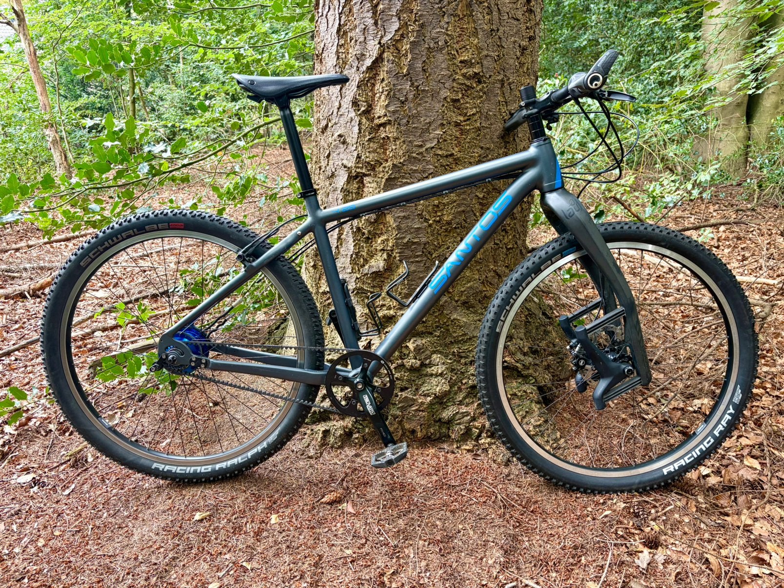 Santos 4.29 - L.  Rohloff, Gates riem, Lauf voorvork, Vering, 10 tot 15 versnellingen, 49 tot 53 cm, Schijfrem